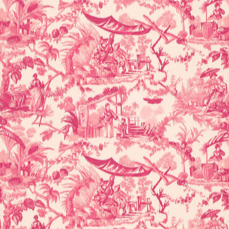 Pavillon Chinois Peony 175100 by Schumacher Designer Fabric PRINTS F12 See Sample ITALY MEDIUM DUTY </p><p>Repeat: Horizontal: 54 3/4" (139CM) and Vertical: 34" (86CM) 54 5/8" WIDE (139CM) - Swanky Fabrics -