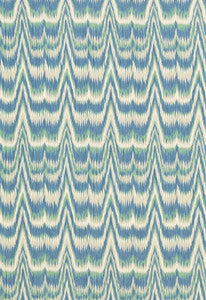 Schumacher Fabric Kamalia Ikat Print Aegean 175120