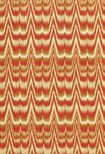 Schumacher Fabric Kamalia Ikat Print Cinnabar 175121