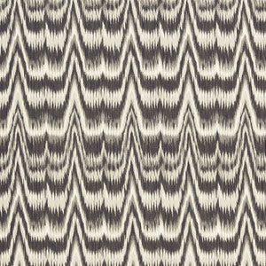 Schumacher Fabric Kamalia Ikat Print Smoke 175122