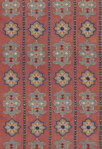 Schumacher Fabric Temara Embroidered Print Pomegranate 175180