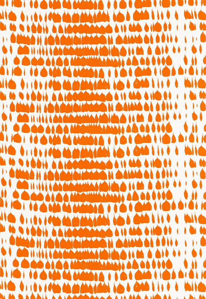 Queen Of Spain Carrot 175202 by Schumacher Designer Fabric Exuberant-Prints 100% Cotton - Horizontal: 48 and Vertical: 35 48 - Swanky Fabrics -