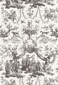 Schumacher Fabric Le Couronnement De La Rosiere Grisaille 175273