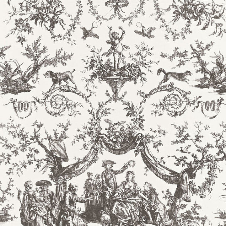Le Couronnement De La Rosiere Grisaille 175273 by Schumacher Fabric Schumacher Fabric Le Couronnement De La Rosiere Grisaille 175273Fabric COTTON 100% FRANCE </p><p>Repeat: H: HORZ. 33" (84CM) , V: VERT. 37 1/4" (95CM) 66 - Fabric Carolina -
