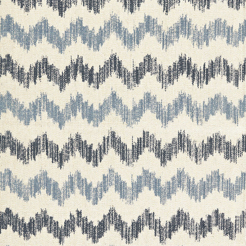 Sierra Ikat Indigo 175310 by Schumacher Designer Fabric IKAT COLLECTION See Sample INDIA . </p><p>Repeat: Horizontal: 3 3/4" (10CM) and Vertical: 7 7/8" (20CM) 52 1/2" WIDE (133CM) - Swanky Fabrics -