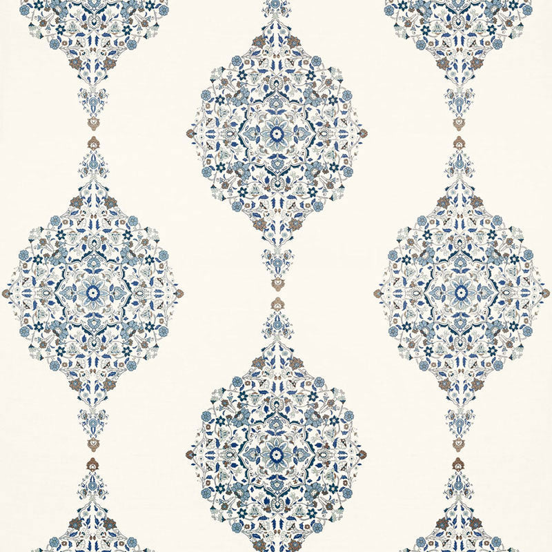 Mehndi Linen Print Indigo 175321 by Schumacher Fabric Schumacher Fabric Mehndi Linen Print Indigo 175321Fabric COTTON 50% INDIA </p><p>Repeat: H: HORZ. 17 1/2" (44CM) , V: VERT. 31" (79CM) 52.5 - Fabric Carolina -