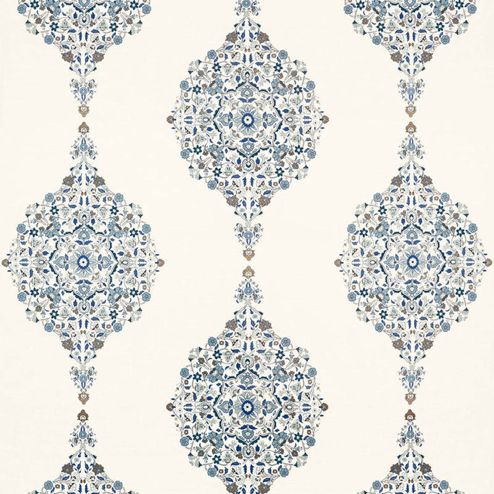 Mehndi Linen Print Indigo 175321 by Schumacher Fabric Schumacher Fabric Mehndi Linen Print Indigo 175321Fabric COTTON 50% INDIA </p><p>Repeat: H: HORZ. 17 1/2" (44CM) , V: VERT. 31" (79CM) 52.5 - Fabric Carolina -