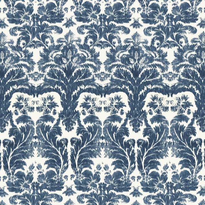 Aurora Damask Indigo 175342 by Schumacher Fabric Schumacher Fabric Aurora Damask Indigo 175342Fabric LINEN 100% ITALY </p><p>Repeat: H: HORZ. 17 3/4" (45CM) , V: VERT. 45 3/4" (116CM) 54 - Fabric Carolina -