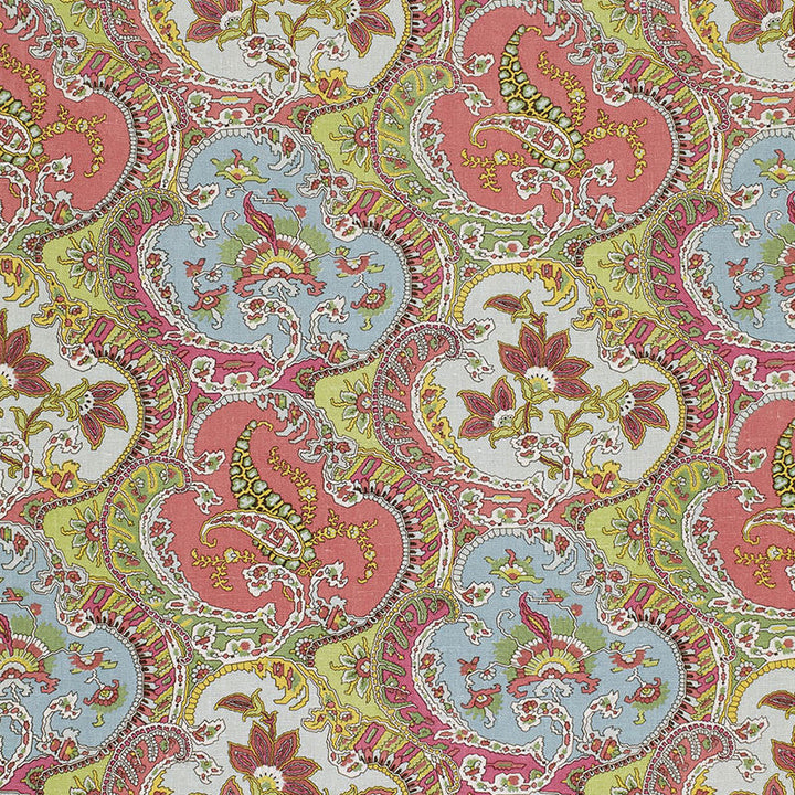 Pickfair Paisley Multi 175550 by Schumacher Designer Fabric TIMOTHY CORRIGAN LINEN 100% THAILAND </p><p>Repeat: Horizontal: 8 3/4" (22CM) and Vertical: 26 1/4" (67CM) 52.5 - Swanky Fabrics -