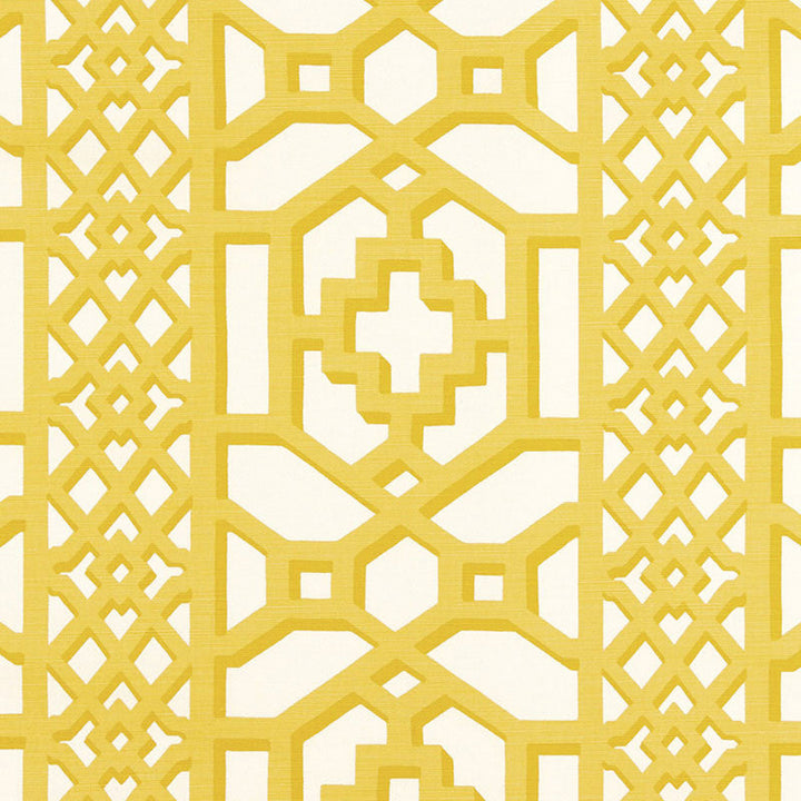 Zanzibar Trellis Matte Canary 175740 by Schumacher Fabric Schumacher Fabric Zanzibar Trellis Matte Canary 175740Fabric LINEN 55% BELGIUM </p><p>Repeat: H: HORZ. 13 1/2" (34CM) , V: VERT. 12 1/2" (32CM) 54 - Fabric Carolina -