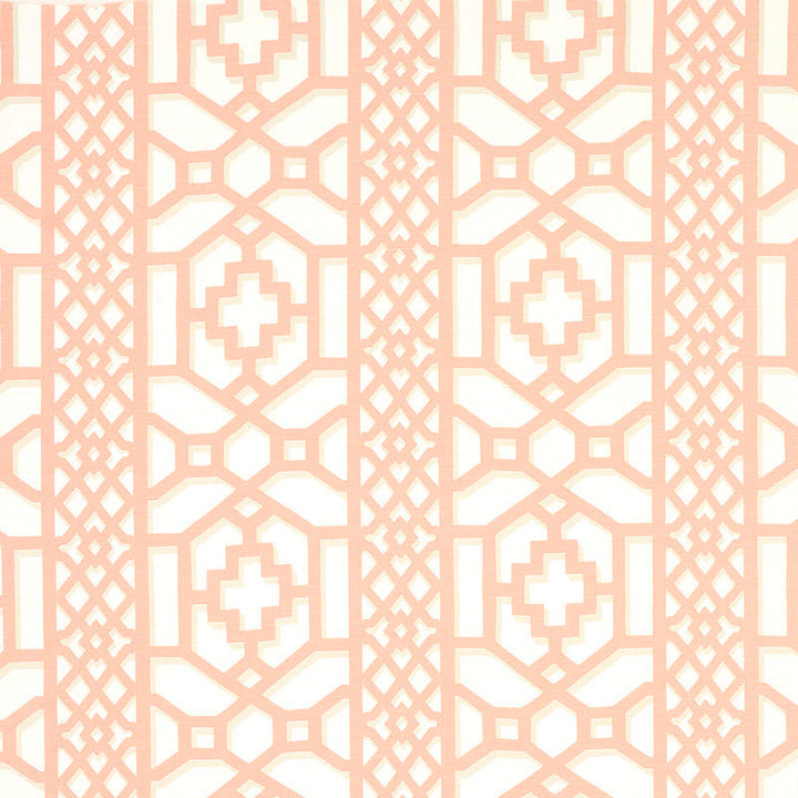 Zanzibar Trellis Coral 175747 by Schumacher Fabric Schumacher Fabric Zanzibar Trellis Coral 175747Fabric LINEN 55% UNITED KINGDOM </p><p>Repeat: H: HORZ. 13 1/2" (34CM) , V: VERT. 12 1/2" (32CM) 54 - Fabric Carolina -