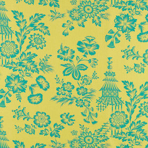 Schumacher Fabric Song Garden Chartreuse 175751
