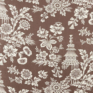 Schumacher Fabric Song Garden Cocoa 175753