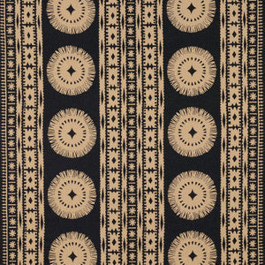 Schumacher Fabric Bora Bora Print Lava Black 175840