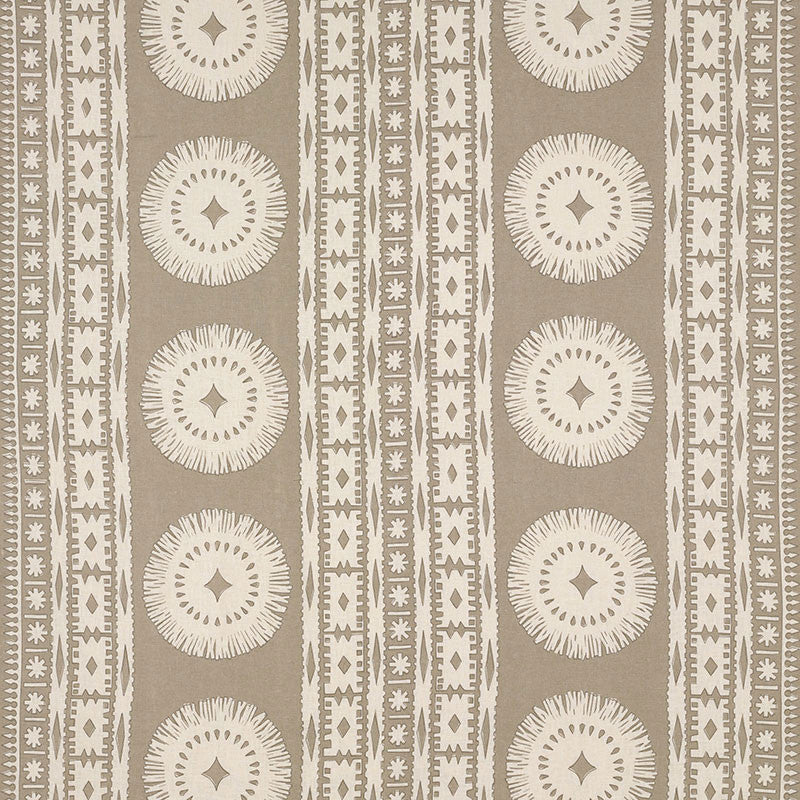 Bora Bora Print Sea Oyster 175842 by Schumacher Fabric Schumacher Fabric Bora Bora Print Sea Oyster 175842Fabric LINEN 100% INDIA </p><p>Repeat: H: HORZ. 52" (132CM) , V: VERT. 24 1/2" (62CM) 52.375 - Fabric Carolina -
