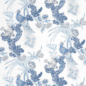 Schumacher Fabric Peacock Porcelain 175915