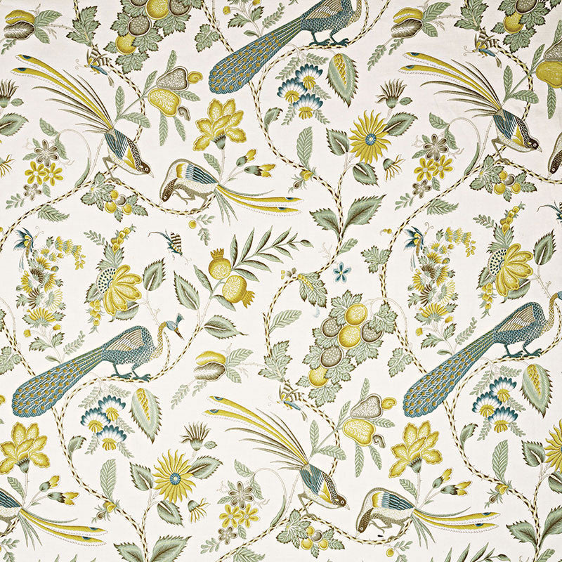 Campagne Cadet & Citron 175951 by Schumacher Designer Fabric SCHUMACHER CLASSICS LINEN 90% NYLON 10% BELGIUM MARTINDALE 20,000 </p><p>Repeat: Horizontal: 18" (46CM) and Vertical: 54" (137CM) 55 - Swanky Fabrics -