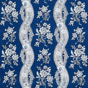 Schumacher Fabric Le Castellet Indigo 175984