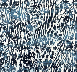 Schumacher Fabric Feline Indigo 175995