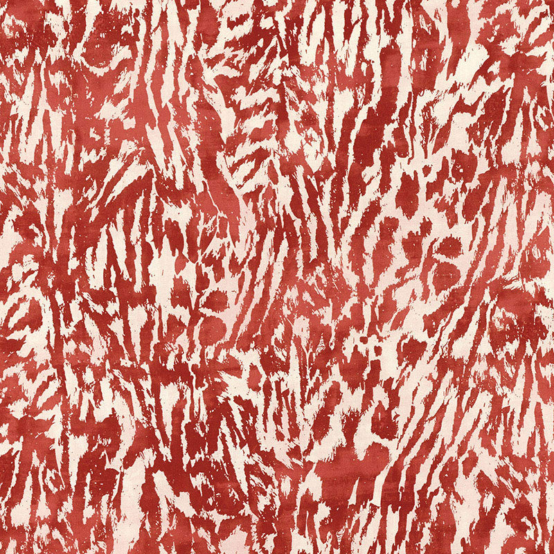 Feline Alizarin 175996 by Schumacher Designer Fabric CELERIE KEMBLE III See Sample ITALY MEDIUM DUTY </p><p>Repeat: Horizontal: 27" (69CM) and Vertical: 35 3/8" (90CM) 54" WIDE (137CM) - Swanky Fabrics -