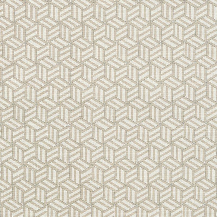 Tumbling Blocks Greige 176040 by Schumacher Designer Fabric Miles-Redd 53% Linen, 47% Cotton Wyzenbeek 15,000 Horizontal: 6.75 and Vertical: 8 54 - Swanky Fabrics -