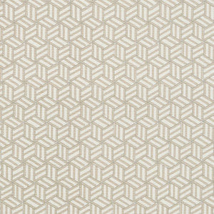 Schumacher Fabric Tumbling Blocks Greige 176040