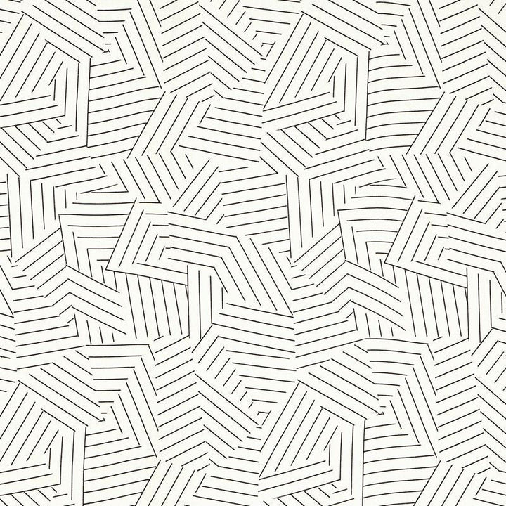 Deconstructed Stripe Black 176050 by Schumacher Designer Fabric Miles-Redd 100% Linen Wyzenbeek 15,000 Horizontal: 13.5 and Vertical: 18 54 - Swanky Fabrics -