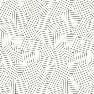 Schumacher Fabric Deconstructed Stripe Black 176050