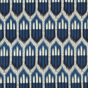 Schumacher Fabric Bukhara Ikat Indigo 176084