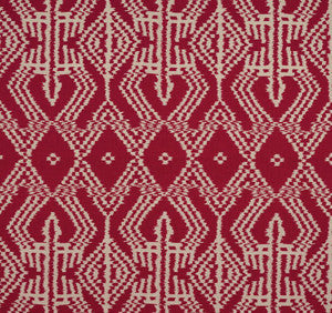 Schumacher Fabric Asaka Ikat Red 176090