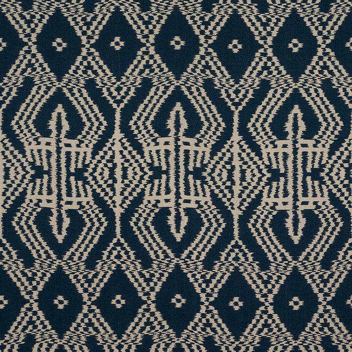 Asaka Ikat Indigo 176095 by Schumacher Fabric Schumacher Fabric Asaka Ikat Indigo 176095Fabric LINEN 100% ITALY </p><p>Repeat: H: HORZ. 13 3/8" (34CM) , V: VERT. 28 3/8" (72CM) 53.5 - Fabric Carolina -