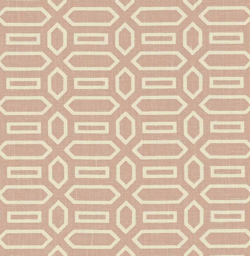 Pavillion Temple Pink 176141 by Schumacher Designer Fabric VEERE GRENNEY LINEN 100% UNITED KINGDOM MARTINDALE 25,000 </p><p>Repeat: Horizontal: 2 1/2" (6CM) and Vertical: 1 5/8" (4CM) 52 - Swanky Fabrics -
