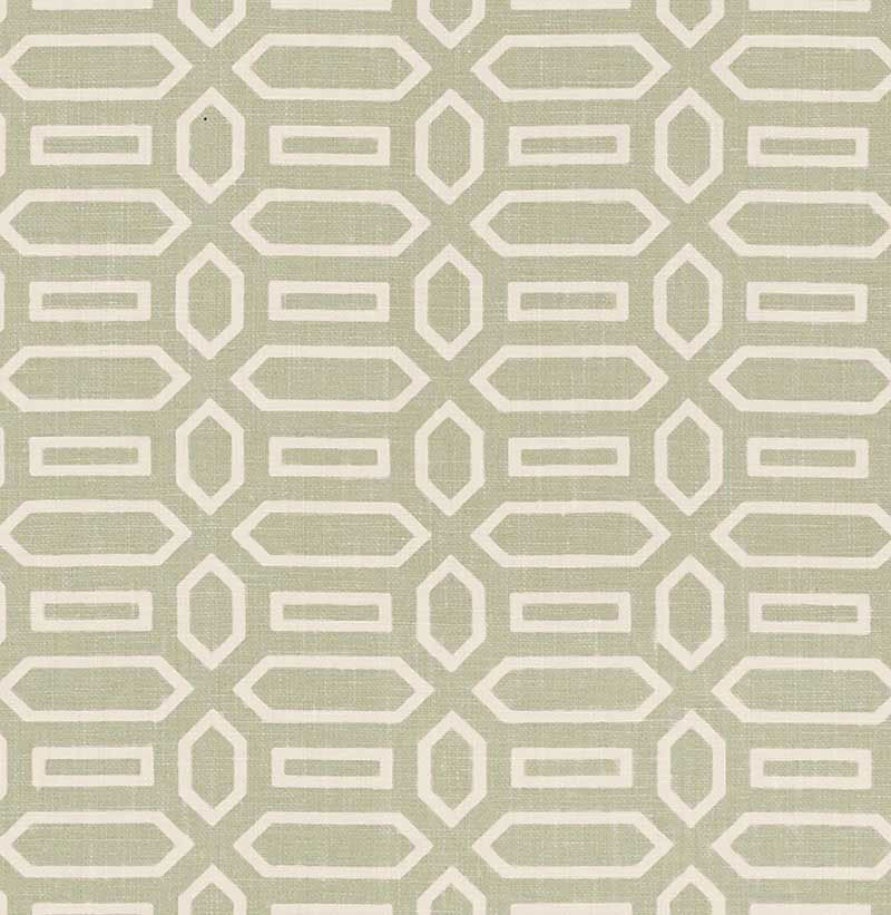 Pavillion Sage 176143 by Schumacher Designer Fabric VEERE GRENNEY See Sample UNITED KINGDOM MEDIUM DUTY </p><p>Repeat: Horizontal: 2 1/2" (6CM) and Vertical: 1 5/8" (4CM) 52" (132CM) - Swanky Fabrics -