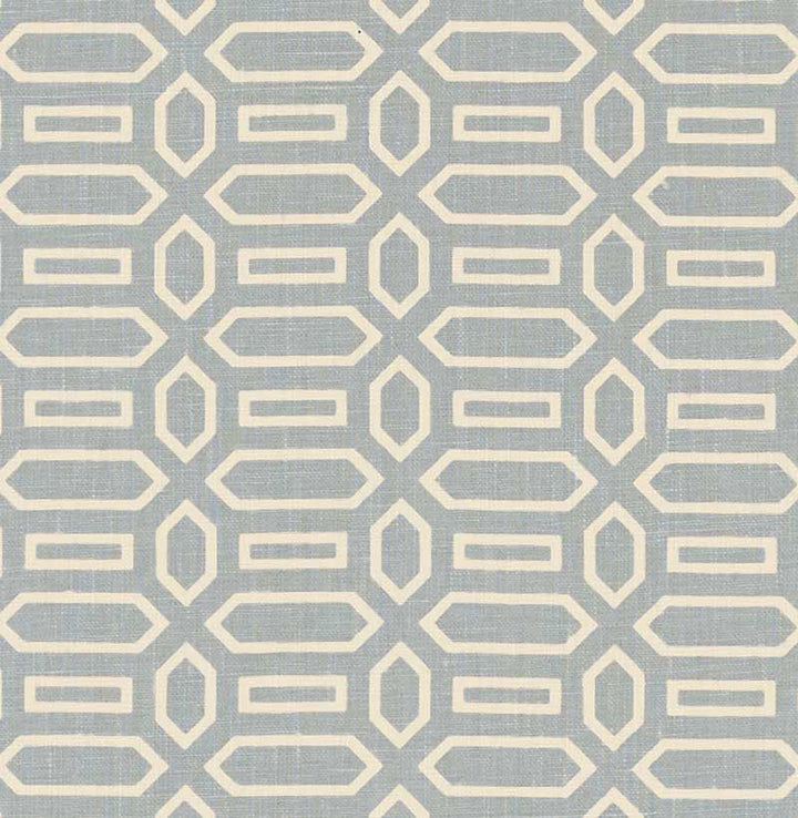 Pavillion Orpington Blue 176144 by Schumacher Designer Fabric VEERE GRENNEY See Sample UNITED KINGDOM MEDIUM DUTY </p><p>Repeat: Horizontal: 2 1/2" (6CM) and Vertical: 1 5/8" (4CM) 52" (132CM) - Swanky Fabrics -