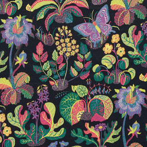 Schumacher Fabric Exotic Butterfly Black 176182