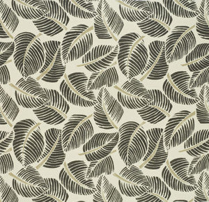 Schumacher Fabric Costa Rica Faded Black 176193