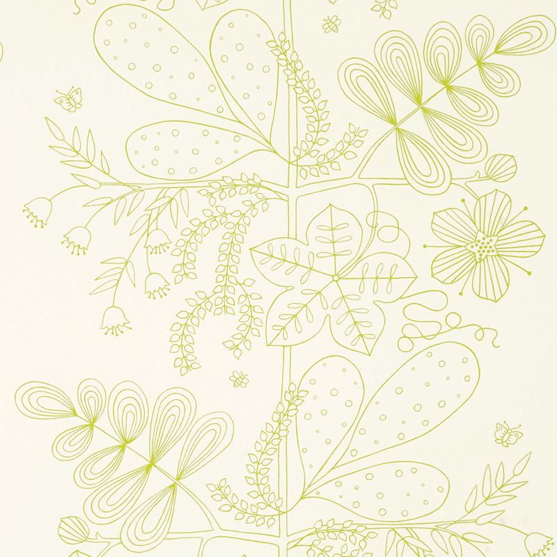 Blommen Print Lime 176200 by Schumacher Designer Fabric Good-Vibrations 100% Cotton Wyzenbeek 15,000 Horizontal: 27.5 and Vertical: 35.25 55 - Swanky Fabrics -