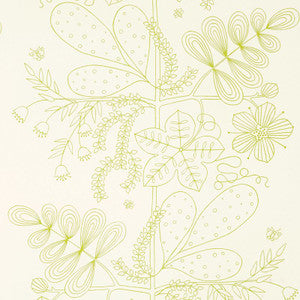 Schumacher Fabric Blommen Print Lime 176200