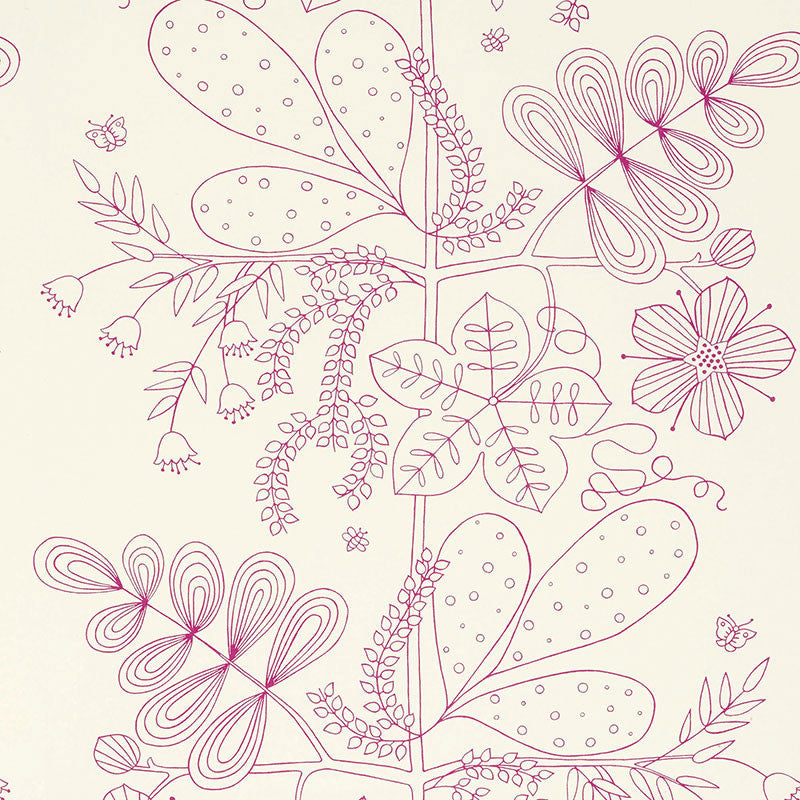 Blommen Print Fuchsia 176202 by Schumacher Designer Fabric Good Vibrations COTTON 100% UNITED STATES OF AMERICA WYZENBEEK 15,000 </p><p>Repeat: Horizontal: 27 1/2" (70CM) and Vertical: 35 1/4" (90CM) 55 - Swanky Fabrics -