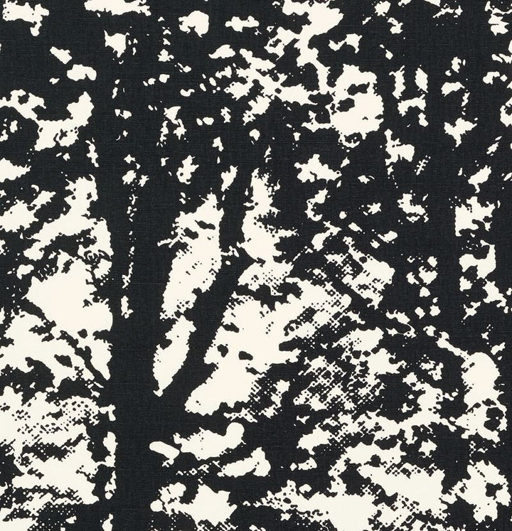 Woodland Black 176213 by Schumacher Designer Fabric Good-Vibrations 55% Linen, 45% Cotton Wyzenbeek 15,000 Horizontal: 27 and Vertical: 36 54 - Swanky Fabrics -