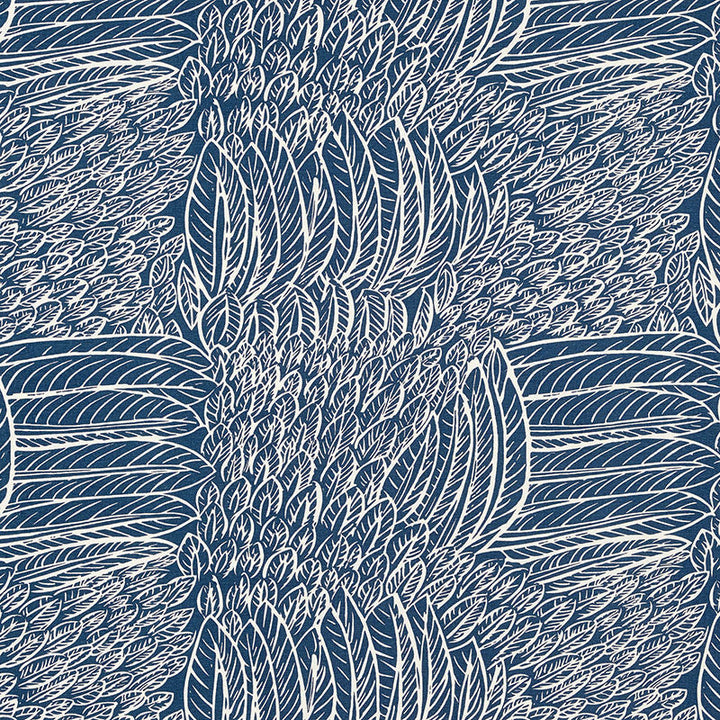 Featherfest Navy 176233 by Schumacher Fabric Schumacher Fabric Featherfest Navy 176233Fabric LINEN 55% UNITED STATES OF AMERICA </p><p>Repeat: H: HORZ. 26 3/4" (68CM) , V: VERT. 24 3/4" (63CM) 53 - Fabric Carolina -