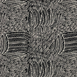 Schumacher Fabric Featherfest Black 176234