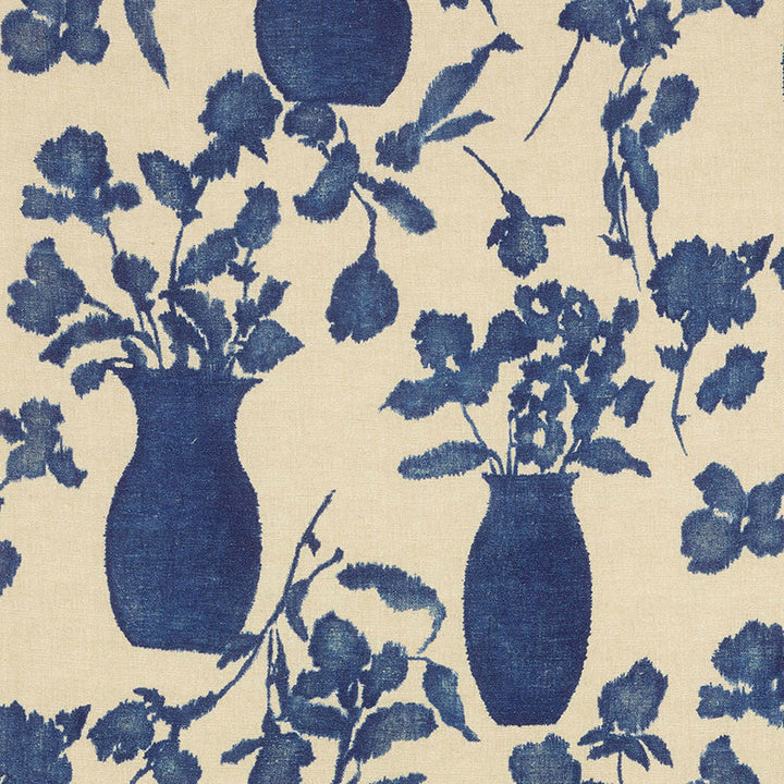 Hugo Floral Indigo 176241 by Schumacher Fabric Schumacher Fabric Hugo Floral Indigo 176241Fabric JUTE 58% ITALY </p><p>Repeat: H: HORZ. 27" (69CM) , V: VERT. 38" (97CM) 54.5 - Fabric Carolina -