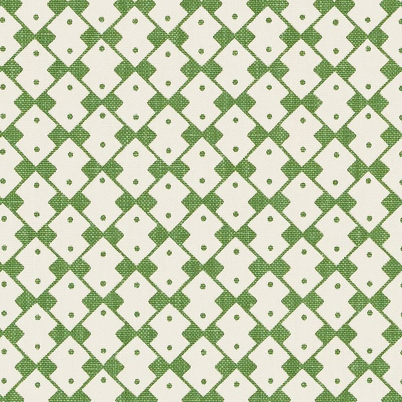 Domino Chelsea Green 176293 by Schumacher Designer Fabric David-Oliver 100% Linen - Horizontal: 5.375 and Vertical: 5.375 54 - Swanky Fabrics -