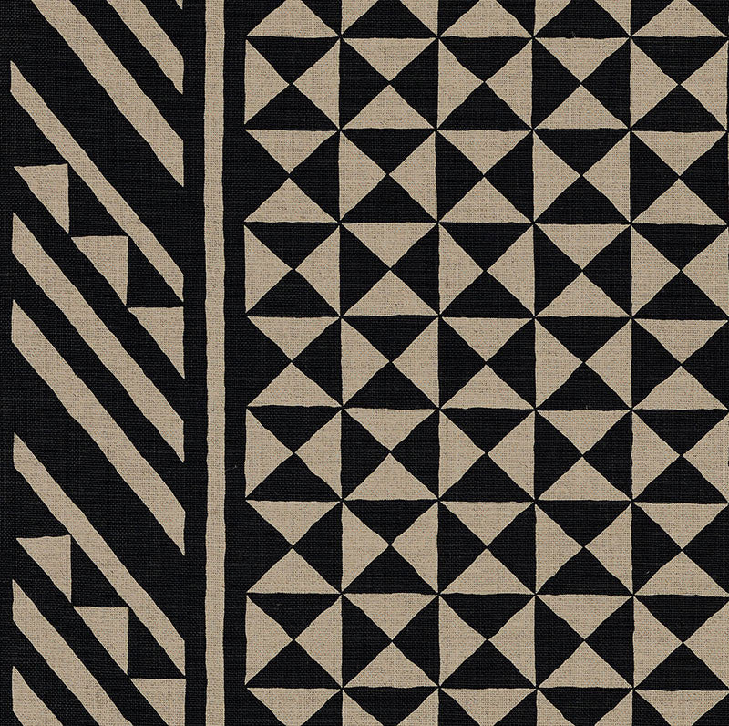 Nuba Black On Natural 176300 by Schumacher Fabric Schumacher Fabric Nuba Black On Natural 176300Fabric LINEN 100% UNITED STATES OF AMERICA </p><p>Repeat: H: HORZ. 54" (137CM) , V: VERT. 32" (81CM) 54 - Fabric Carolina -