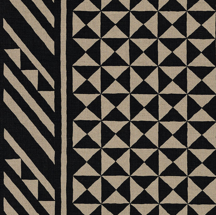 Nuba Black On Natural 176300 by Schumacher Fabric Schumacher Fabric Nuba Black On Natural 176300Fabric LINEN 100% UNITED STATES OF AMERICA </p><p>Repeat: H: HORZ. 54" (137CM) , V: VERT. 32" (81CM) 54 - Fabric Carolina -