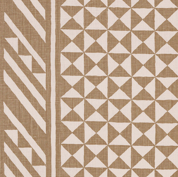 Nuba Taupe 176303 by Schumacher Designer Fabric Tribal Chic See Sample UNITED STATES OF AMERICA - </p><p>Repeat: Horizontal: 54" (137CM) and Vertical: 32" (81CM) 54" (137CM) - Swanky Fabrics -