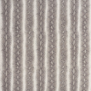 Schumacher Fabric Snake Rattle & Roll Linen Ash 176351