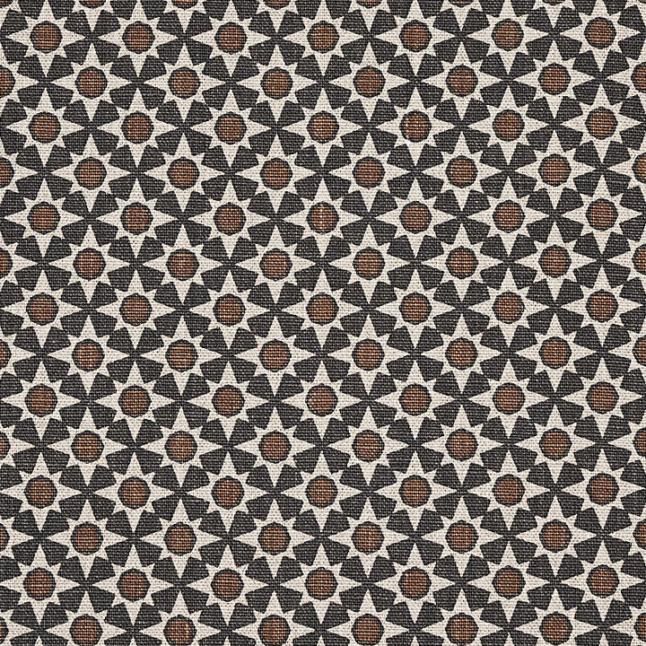 Serendipity Cinder & Caramel 176420 by Schumacher Fabric Schumacher Fabric Serendipity Cinder & Caramel 176420Fabric LINEN 100% CHINA </p><p>Repeat: H: HORZ. 1 1/2" (4CM) , V: VERT. 1 1/2" (4CM) 54 - Fabric Carolina -