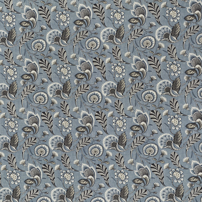 Ursula Delft 176443 by Schumacher Designer Fabric CLIQUE LINEN 100% UNITED KINGDOM </p><p>Repeat: Horizontal: 13 1/2" (34CM) and Vertical: 13" (33CM) 54 - Swanky Fabrics -